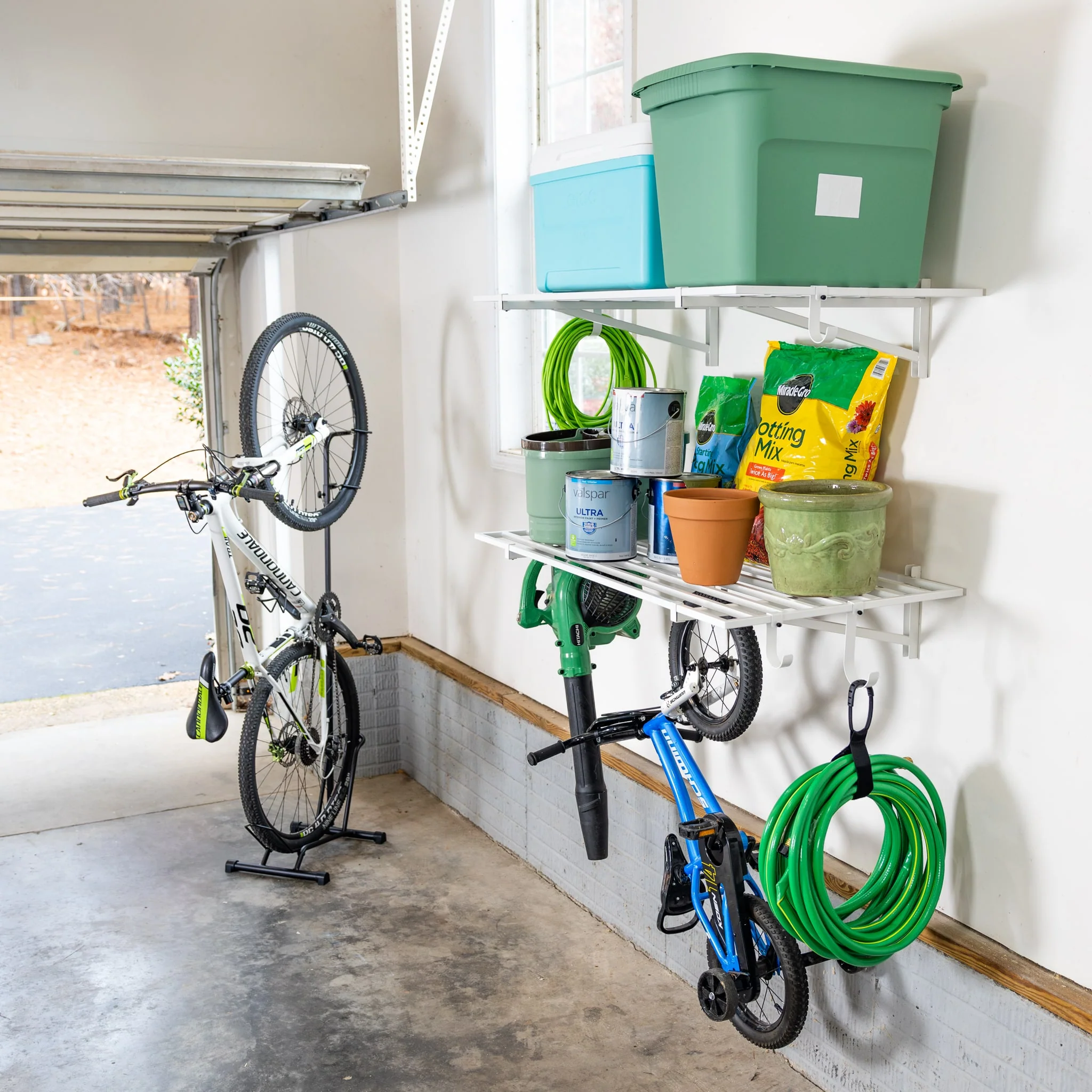 2' x 4' Bristol Garage Wall Mount Shelves | 2 Pack | White - Image 3