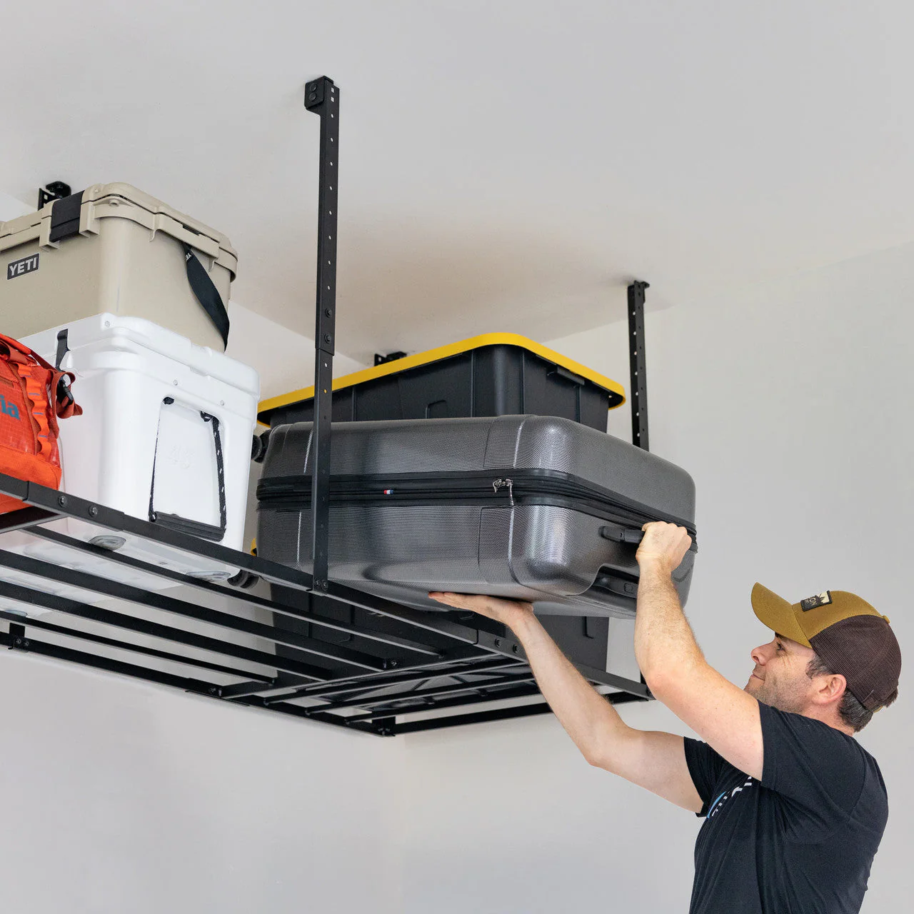3' x 8' Faber Overhead Garage Storage with Hooks | Holds 700 lbs - Image 4