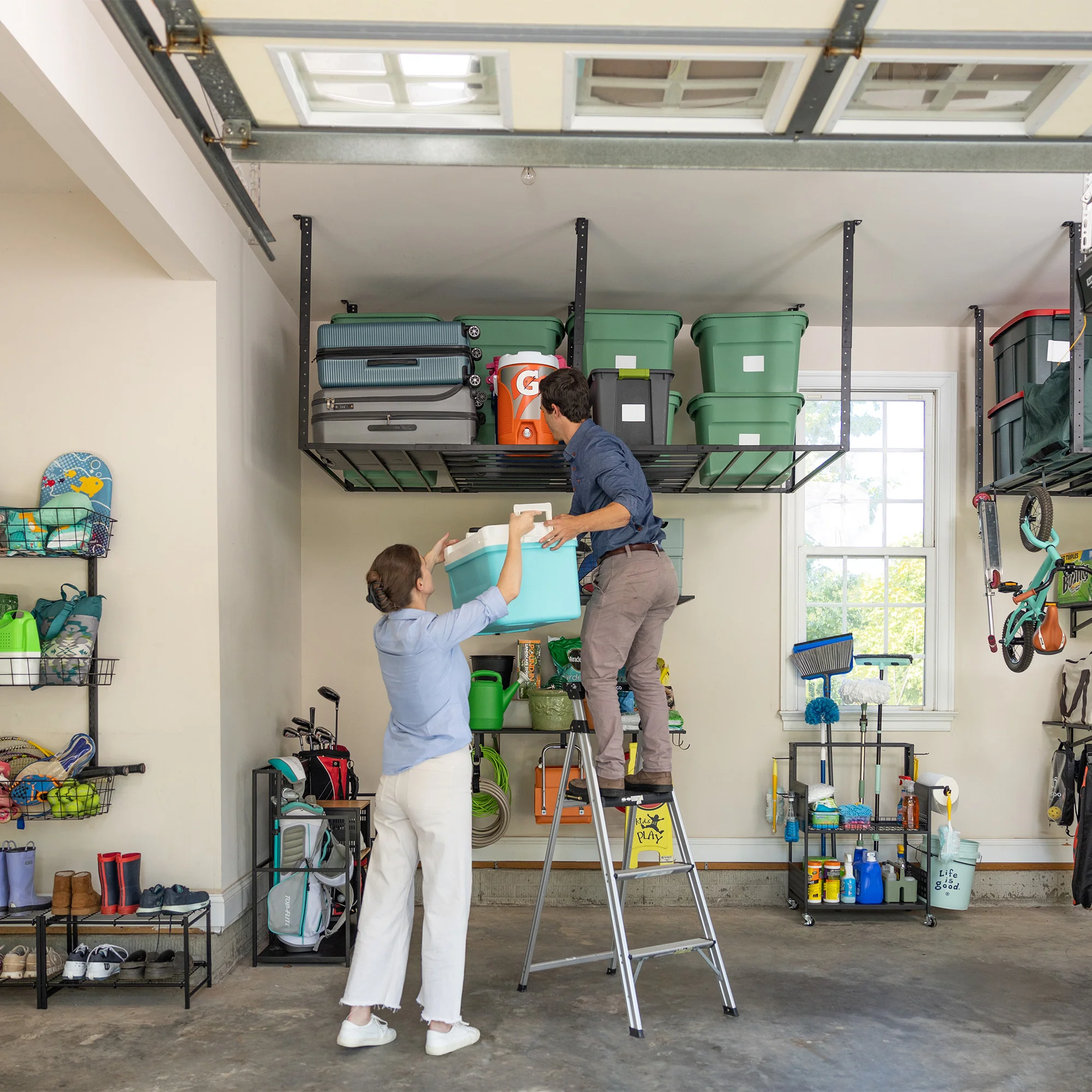 4' x 8' Faber Overhead Garage Shelving | Holds 700 lbs - Image 4