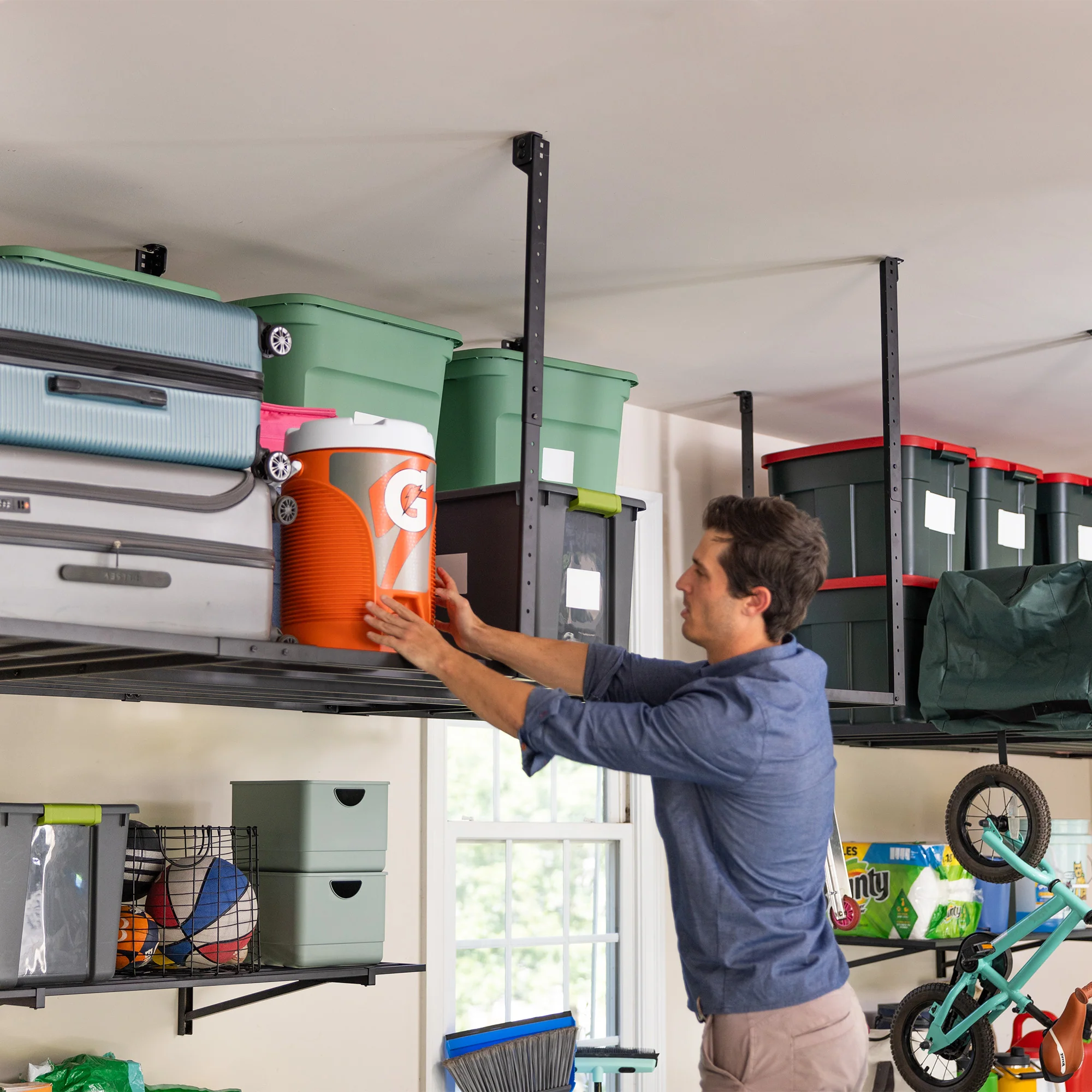 4' x 8' Faber Overhead Garage Shelving | Holds 700 lbs - Image 3