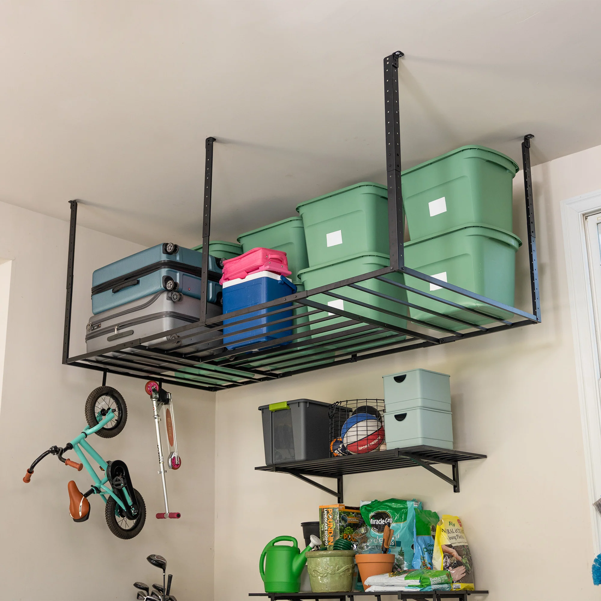 4' x 8' Faber Overhead Garage Storage with Hooks | Holds 700 lbs - Image 5
