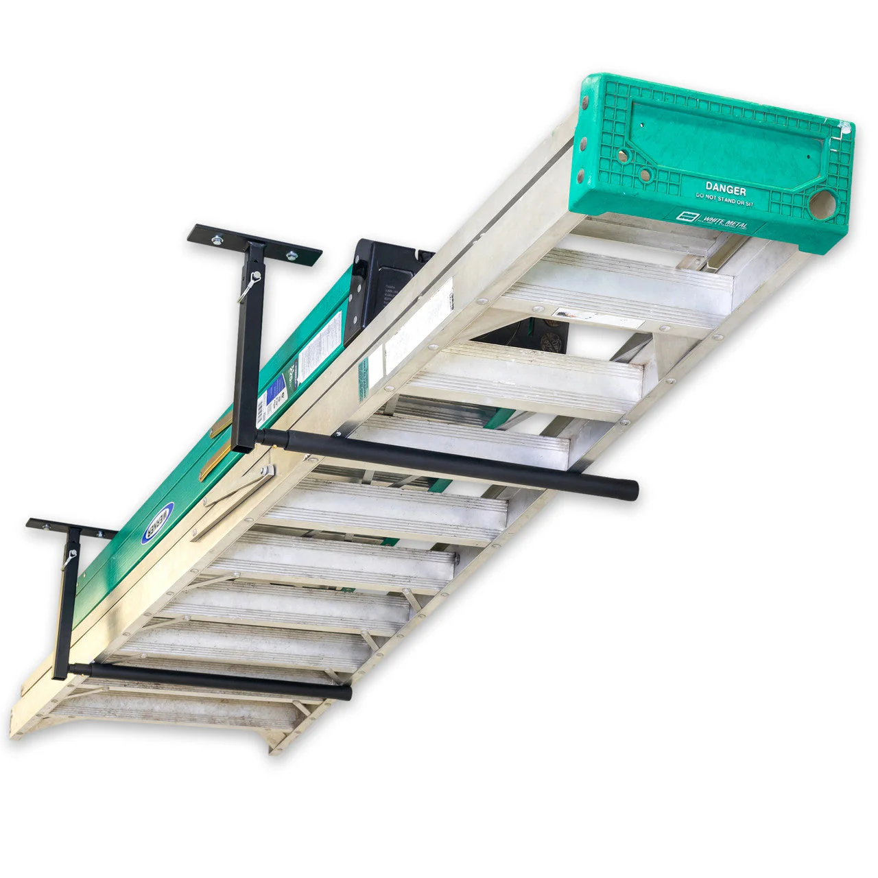 Hi-Port 2 | Ladder Adjustable Ceiling Storage Rack | Single | Holds 75 lbs