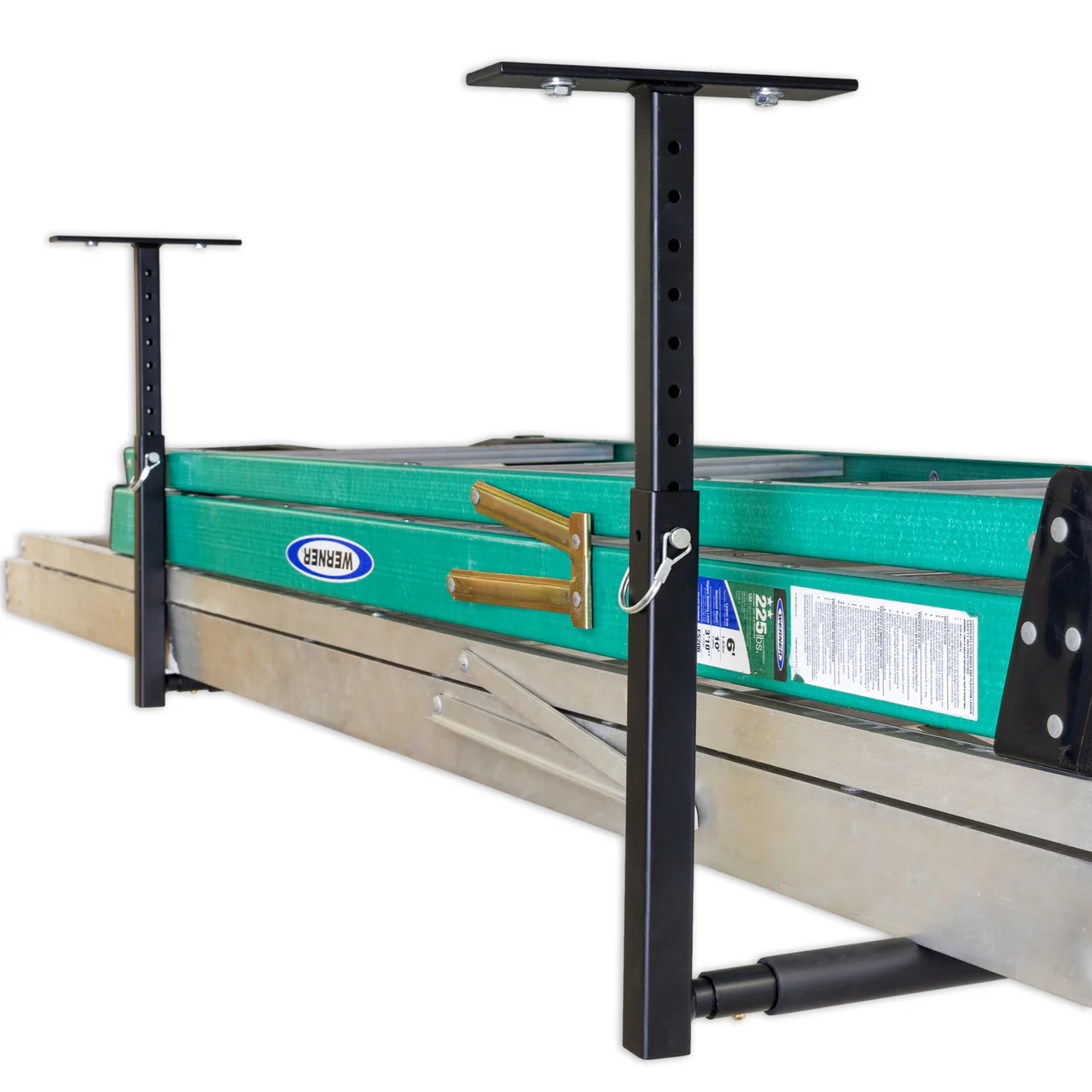 Hi-Port 2 | Ladder Adjustable Ceiling Storage Rack | Single | Holds 75 lbs - Image 3
