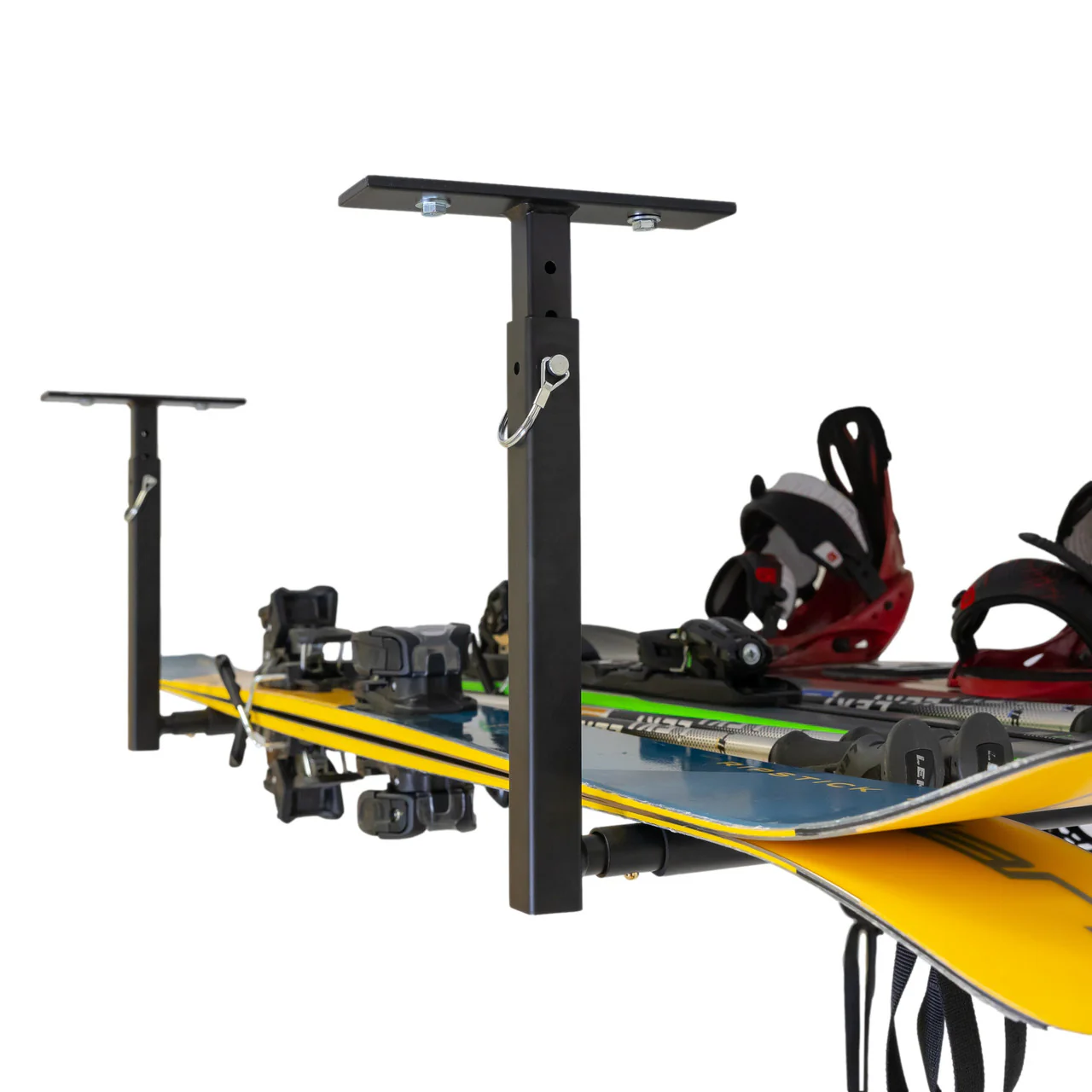 Hi-Port 2 | Ski & Snowboard Adjustable Ceiling Storage Rack | Single | Holds 75 lbs - Image 4