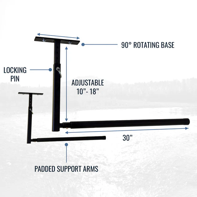 Hi-Port 2 | SUP & Surfboard Adjustable Ceiling Storage Rack | Single | Holds 75 lbs - Image 4