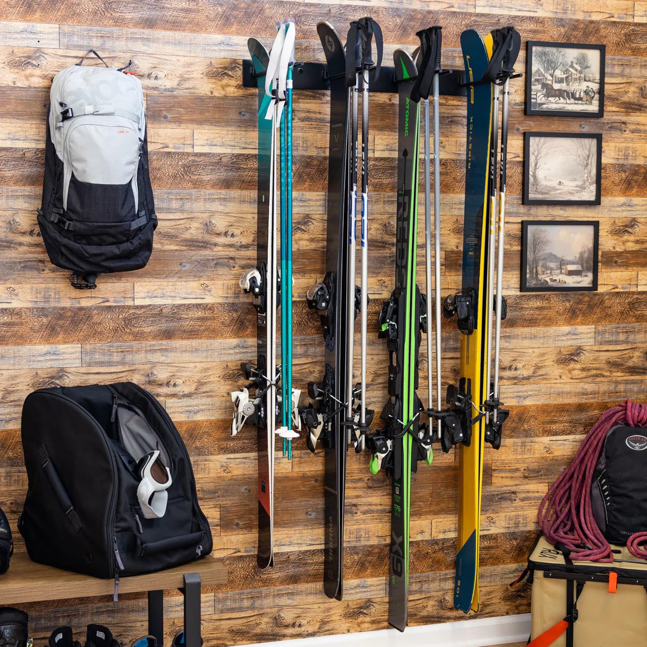 Snowbasin Ski Storage Rack | Holds 8 Pairs of Skis - Image 2