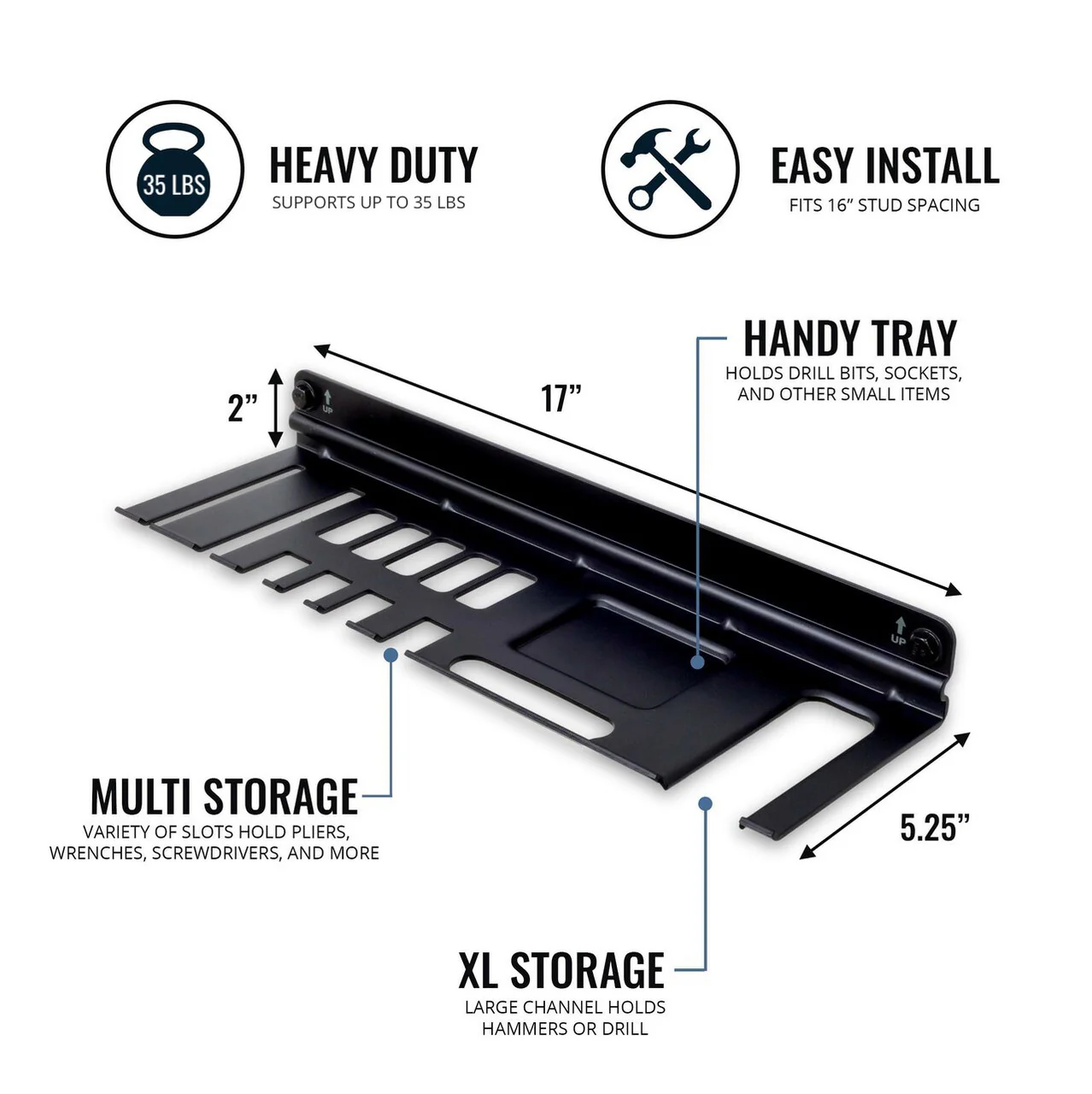 E-Tool Hand Tool Organizer | Holds 35 lbs - Image 4
