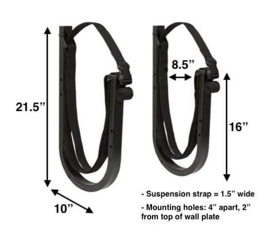 Indoor-Outdoor Suspension SUP Wall Rack - Image 5