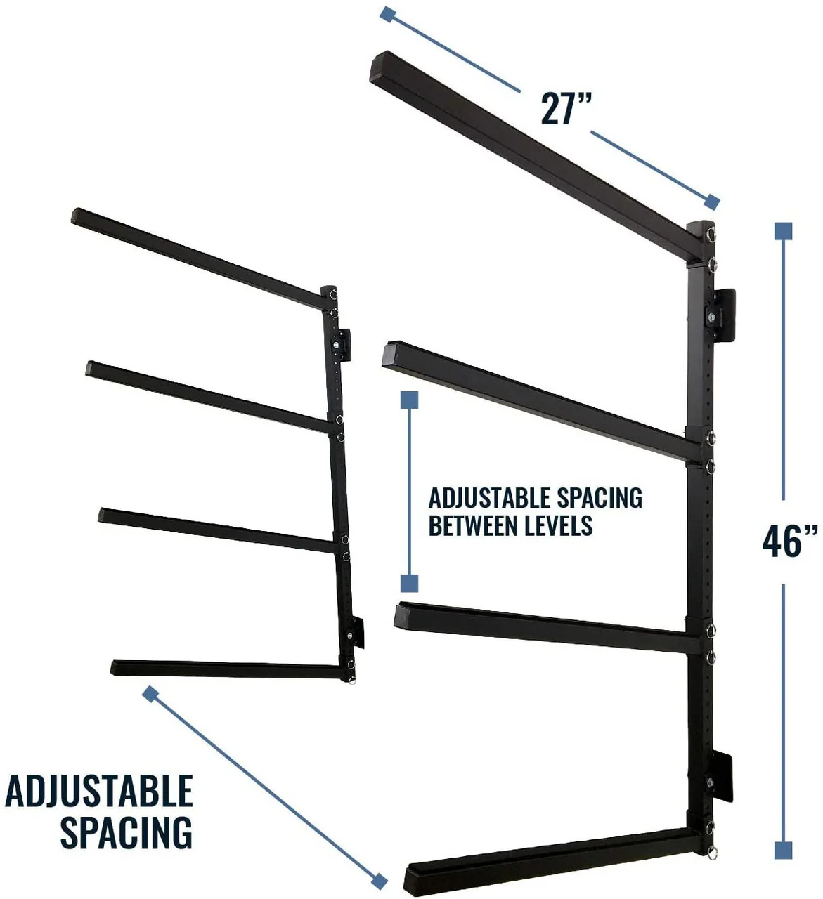Outdoor Wall Rack | 46 Inch Adjustable Height | Kayak & SUP - Image 7