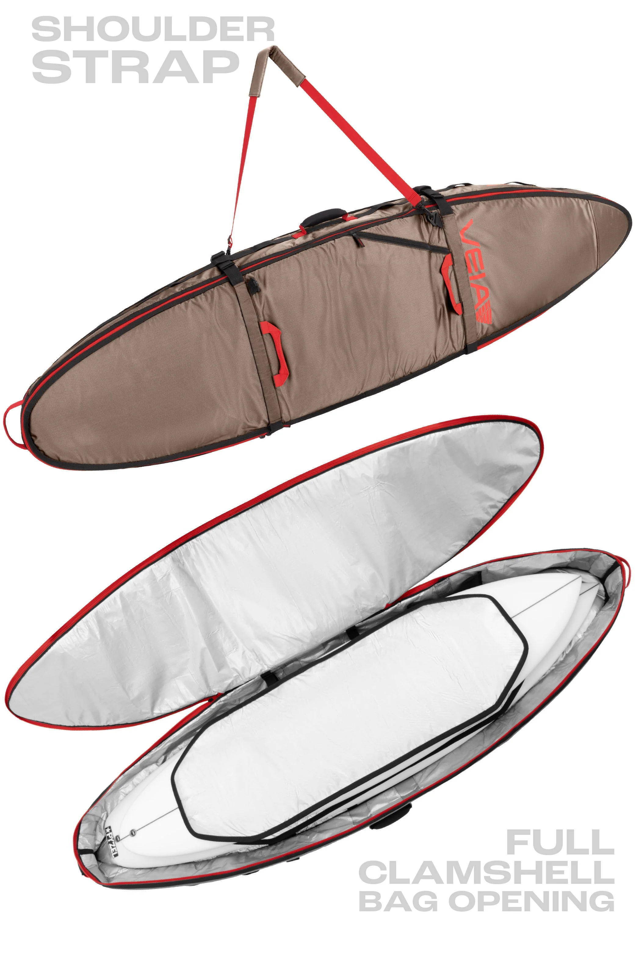 John John Florence 3/2 Board Travel Bag - Coyote - Image 4