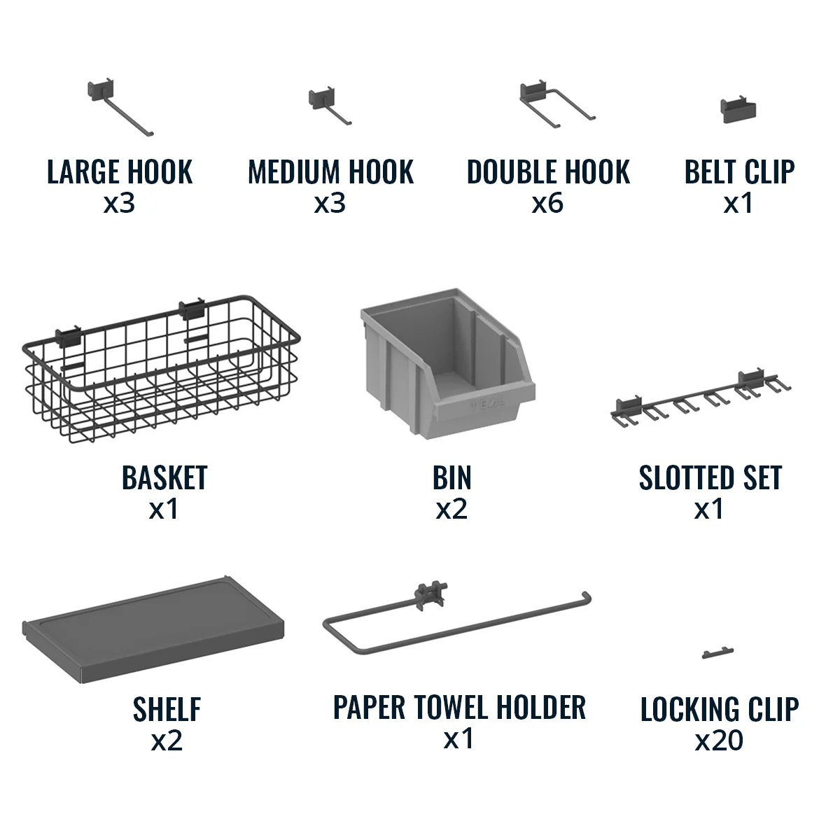 51" x 32" Pegboard |20 Attachments - Image 5