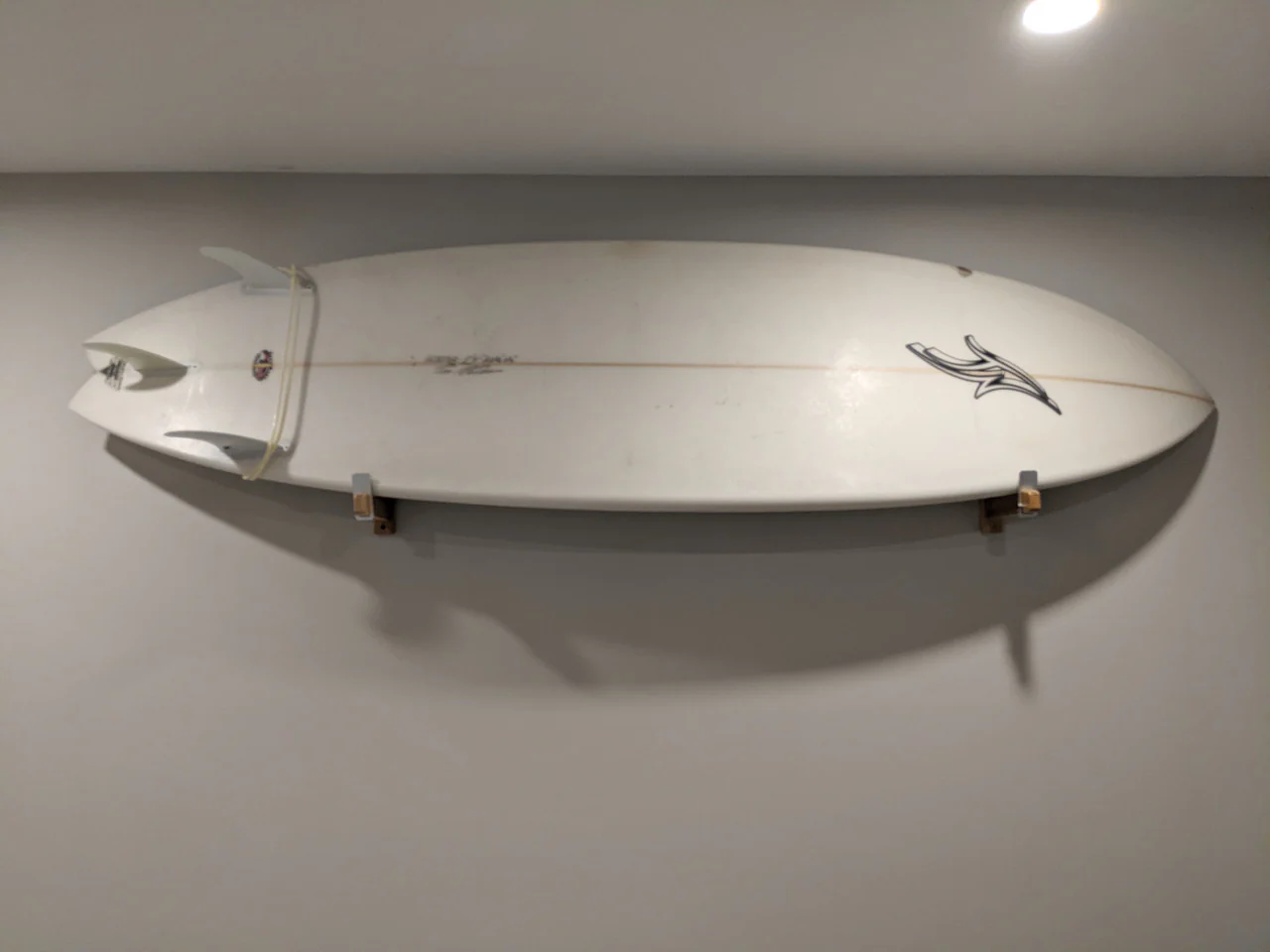 Solid Oak Surfboard Display | Minimalist Wood Rack | Holds 20 lbs - Image 6