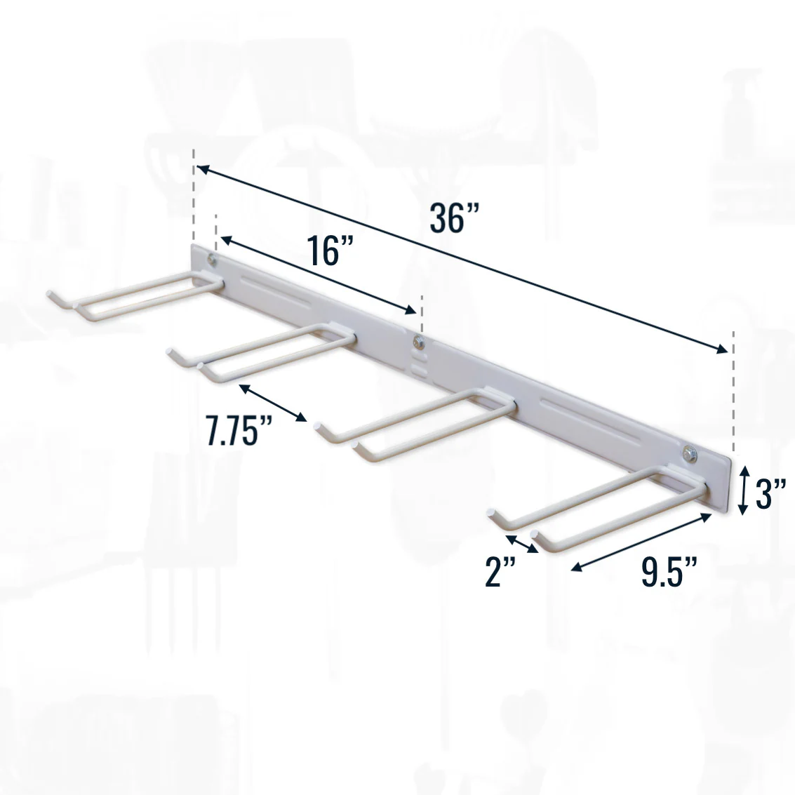OPEN BOX | Bedrock Garage Tool Organizer | Gray - Image 4