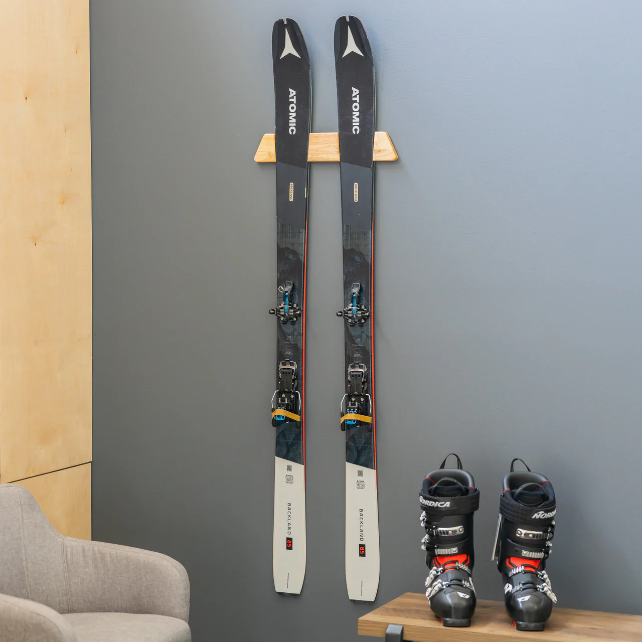 Vail Ski Display | Minimalist Wood Rack | Large - Image 3