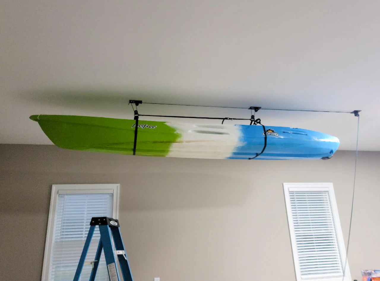 OPEN BOX | Elite Kayak Garage Ceiling Storage Hoist | Holds up to 150 lbs - Image 6