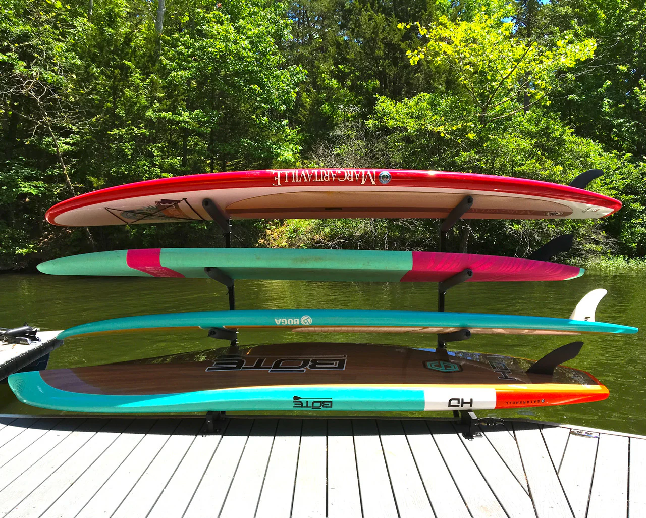 Broadwater Paddleboard Storage | Adjustable Dock Rack | Over The Water | 4 Levels - Image 14