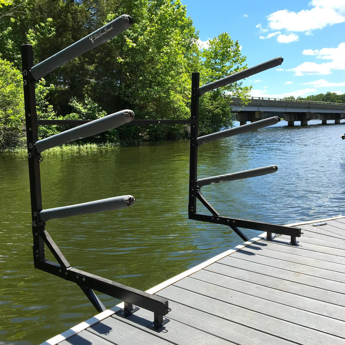 Broadwater Paddleboard Storage | Adjustable Dock Rack | Over The Water | 4 Levels - Image 2