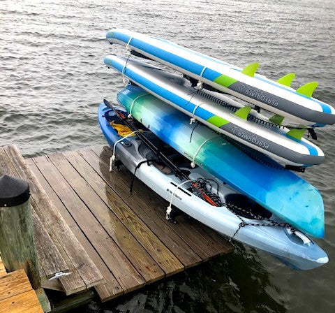 Broadwater Paddleboard Storage | Adjustable Dock Rack | Over The Water | 4 Levels - Image 8