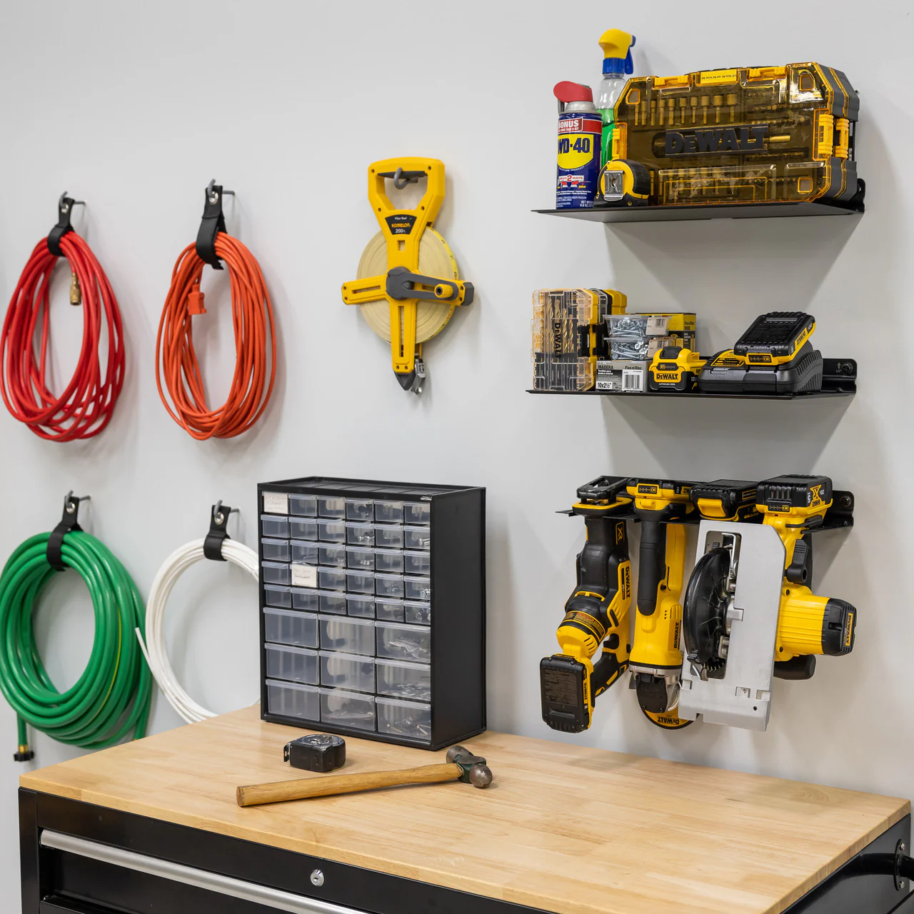 E-Drill Power Tool Organizer & 2 Shelves | Garage Storage Rack - Image 5