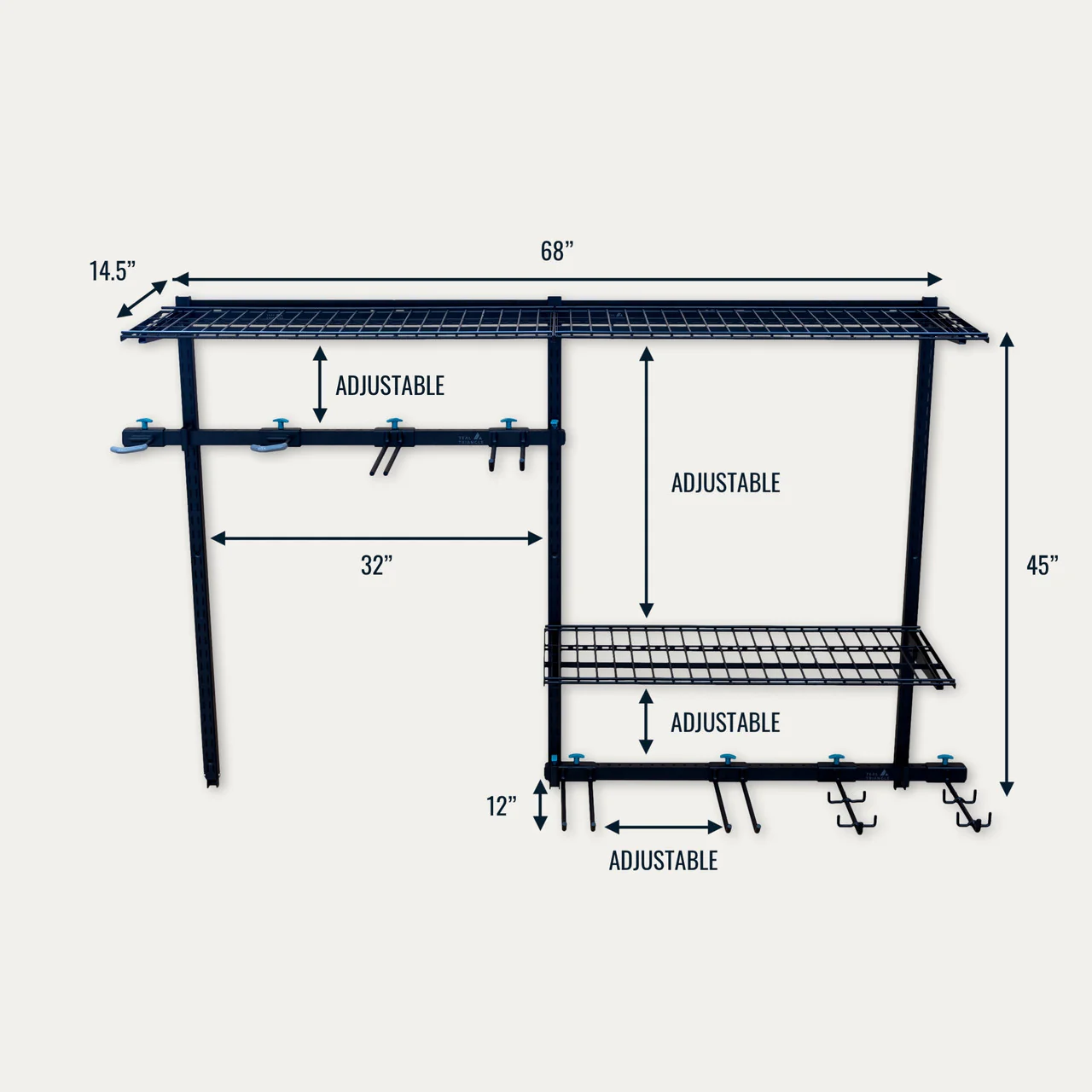 G-Adventure Pro | Adjustable Wall Storage System | Holds 500 lbs - Image 5