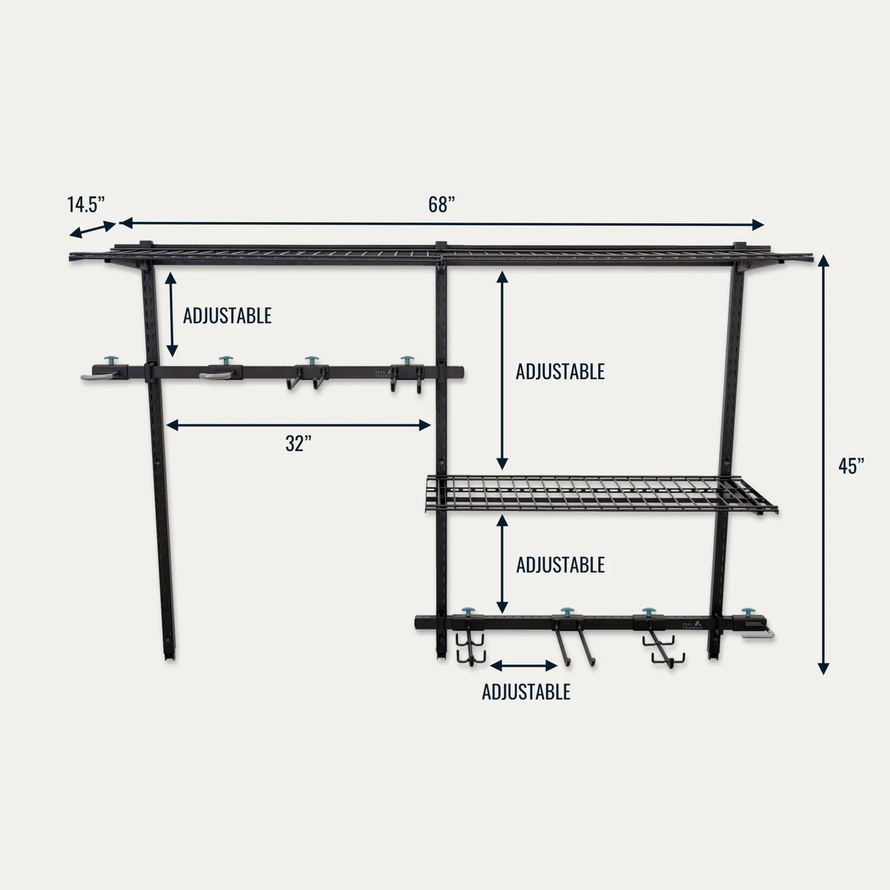 G-Sport Pro | Adjustable Wall Storage System | Holds 500 lbs - Image 4