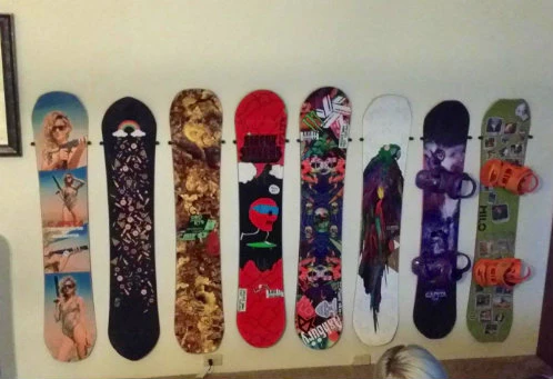 The Cinch Snowboard Display | Floating Rack | 2 Boards - Image 11