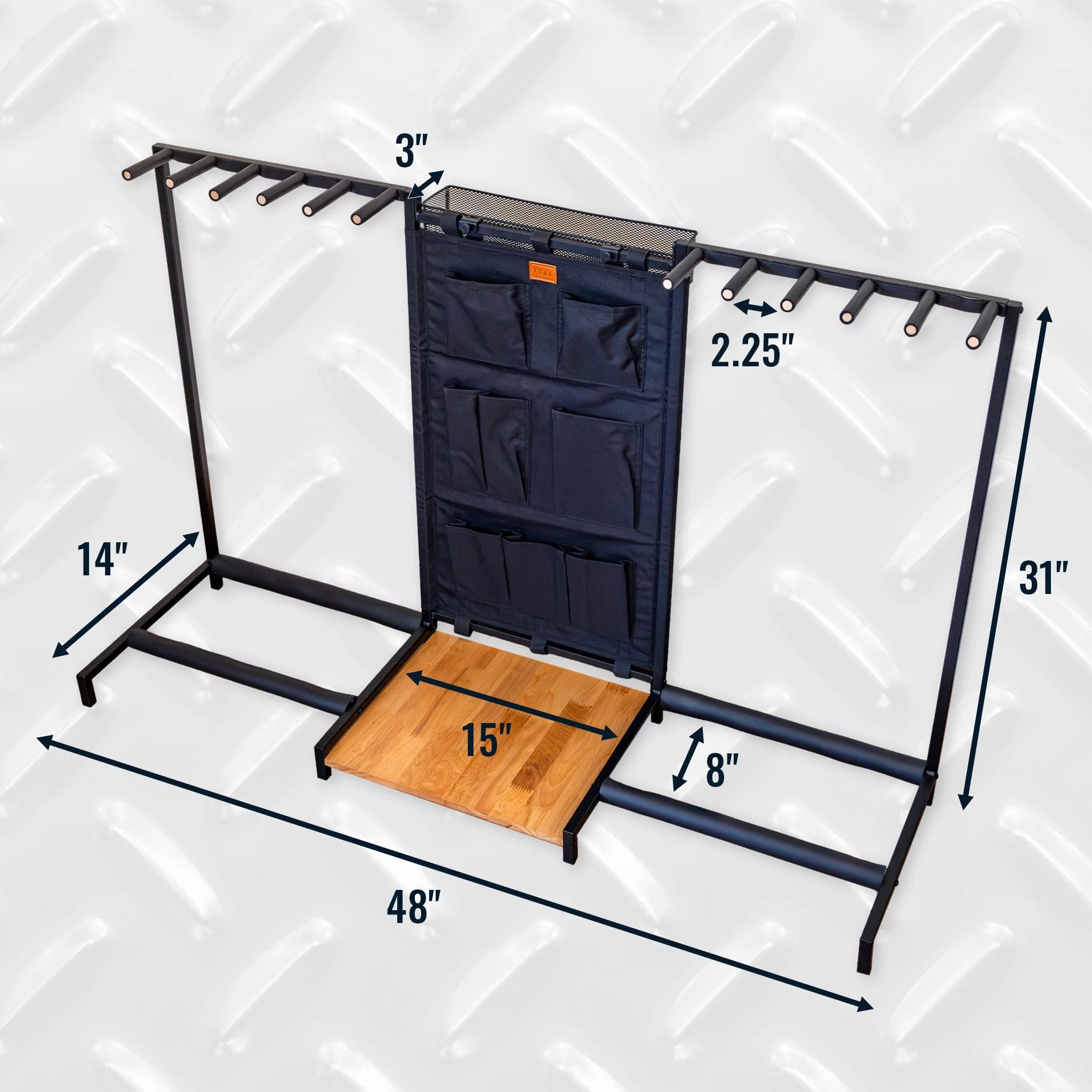 The Headliner 10-Slot Guitar Rack | Black - Image 6