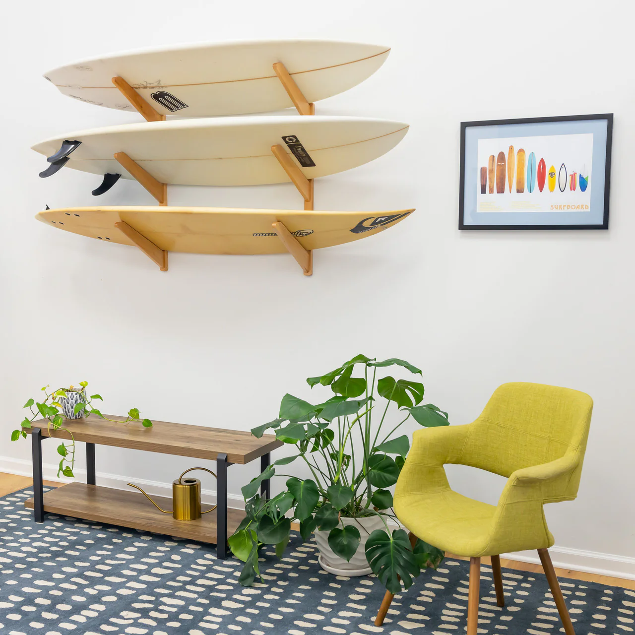 TidyTimber Surfboard Storage Wood Rack | Holds 3 Surfboards - Image 2