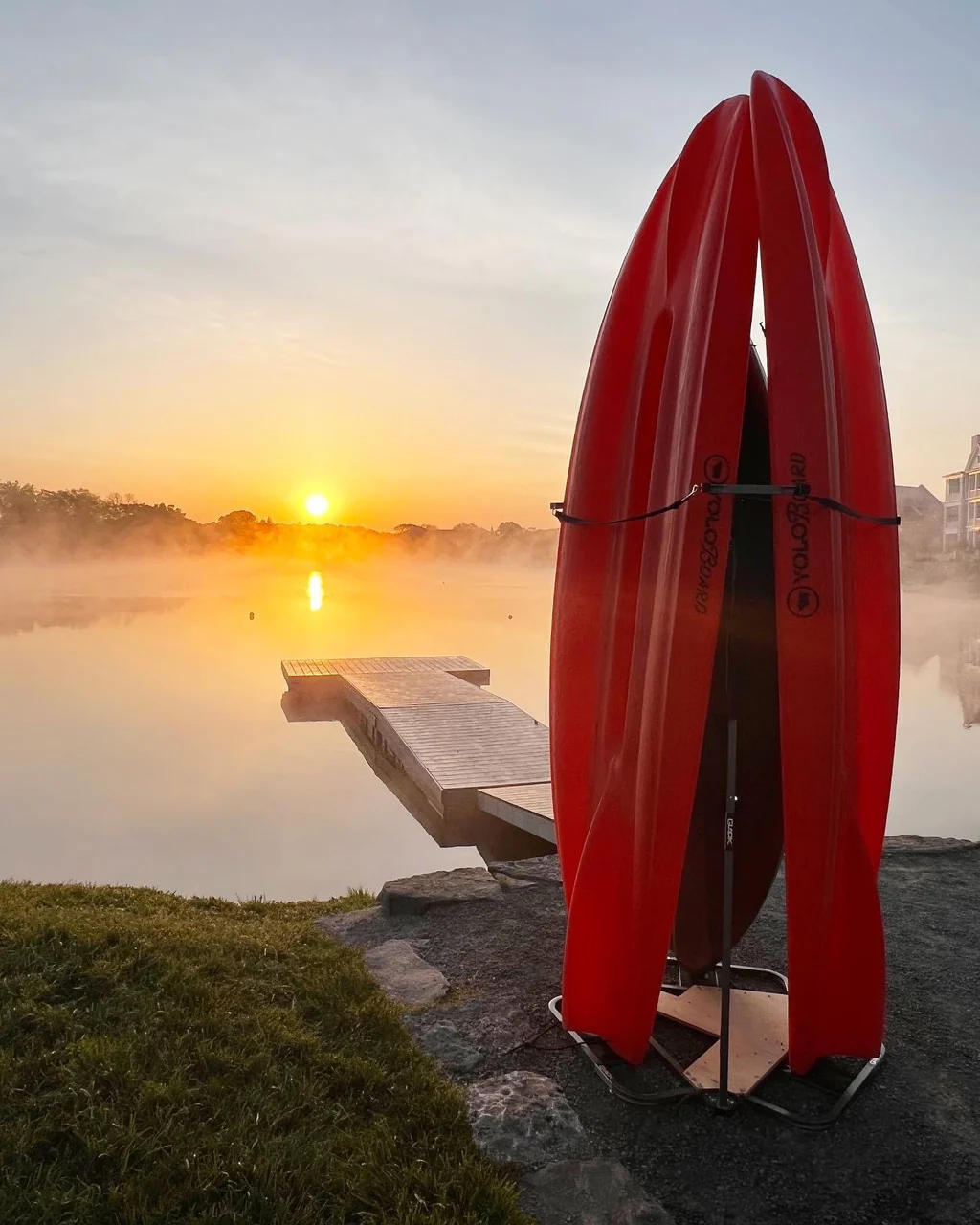 Triple Freestanding SUP & Kayak Rack | Vertical Storage for Retail - Image 3
