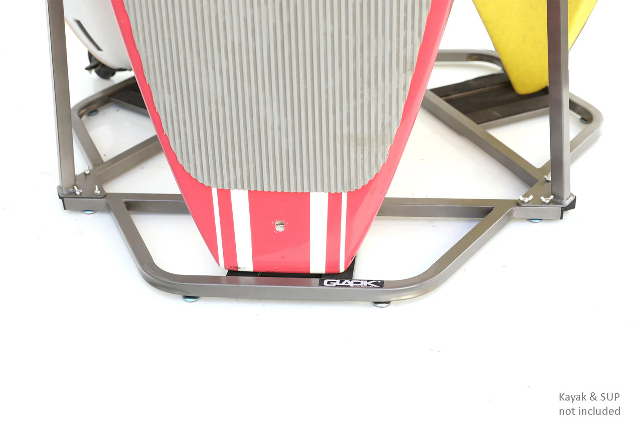 Triple Freestanding SUP & Kayak Rack | Vertical Storage for Retail - Image 5