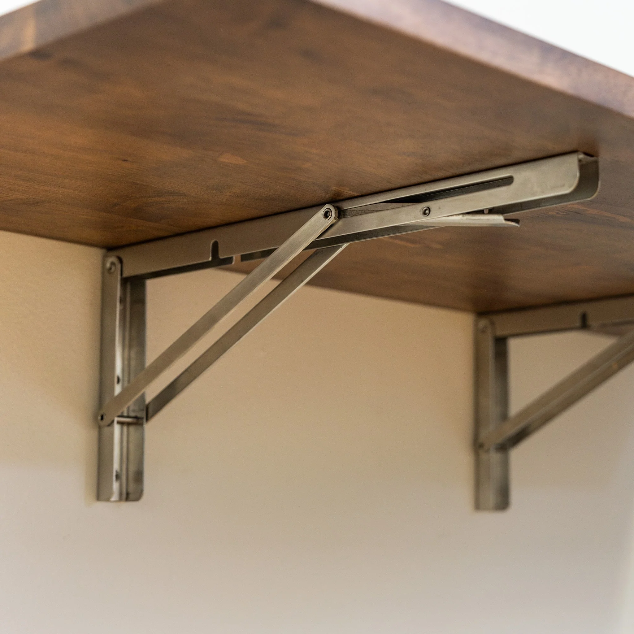 Wakefield Foldable Workbench | Dark Wood Tabletop with Stainless Hardware | Heavy-Duty Table - Image 6