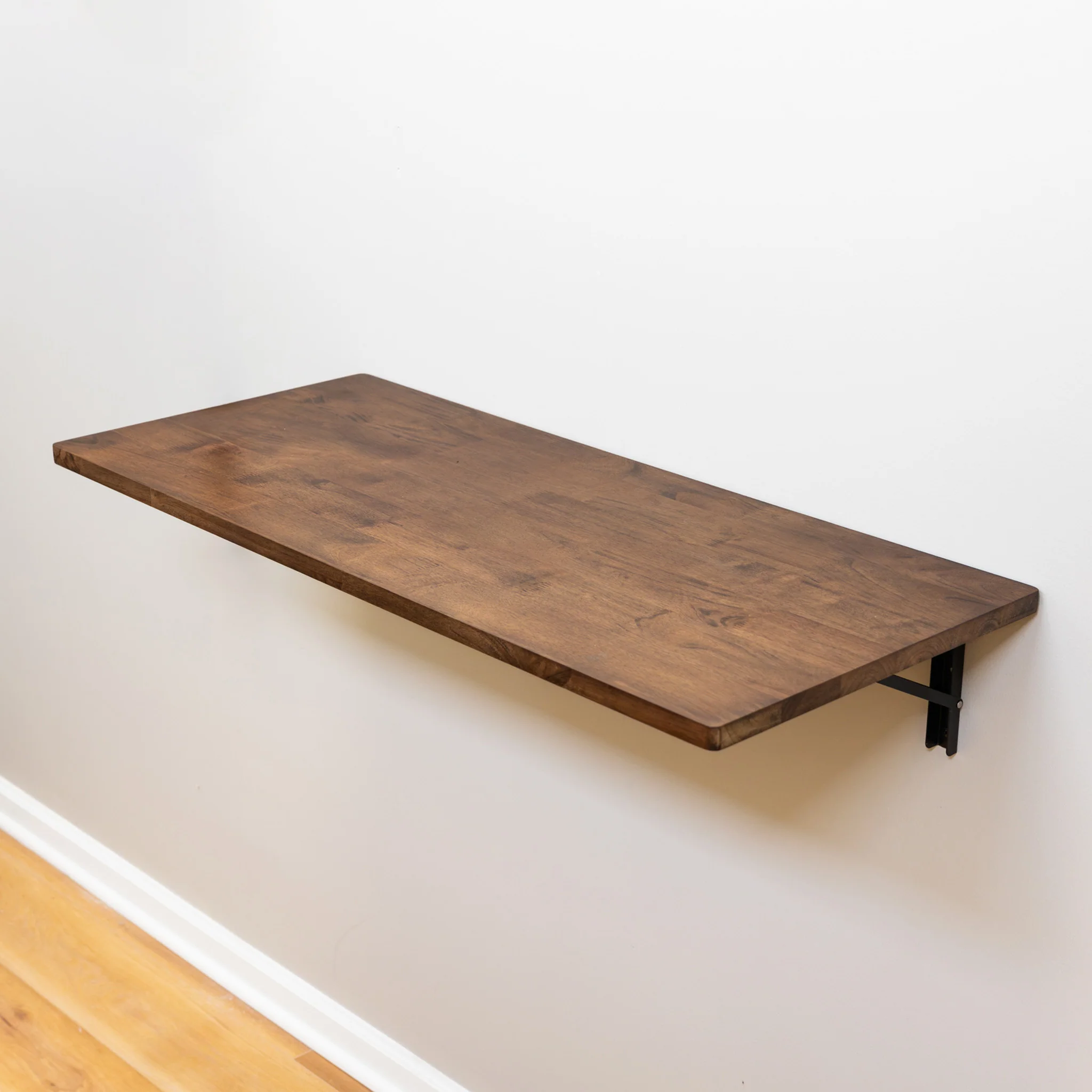 Wakefield Foldable Workbench | Dark Wood Tabletop with Black Brackets | Heavy-Duty Table - Image 7