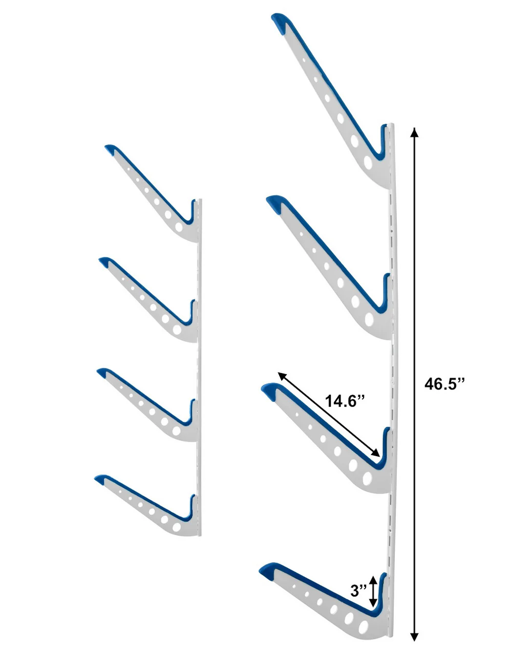 XSR Adjustable Wall Rack | Multi-Use | 4 Levels | White - Image 4